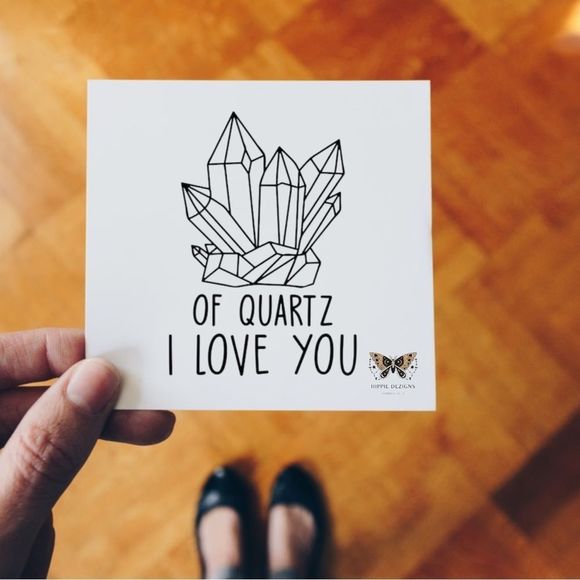 Of Quartz I Love You Crystal Vinyl Decal - Picture 1 of 5